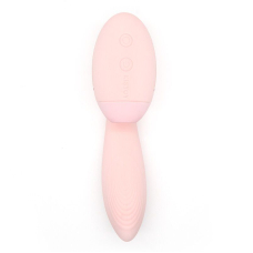 Вагинально-клиторальный вибратор – KISTOY Tina Mini Light Pink – 3 режима вакуума, 10 режимов вибраций
