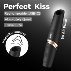 Вакуумний стимулятор – Satisfyer Perfect Kiss, 3D Air Pulse, 30 режимів роботи