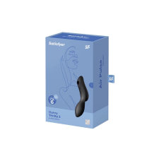 Вакуумний стимулятор з вібрацією – Satisfyer Curvy Trinity 2 Black – 12 варіантів вібрації, 11 рівнів вакууму