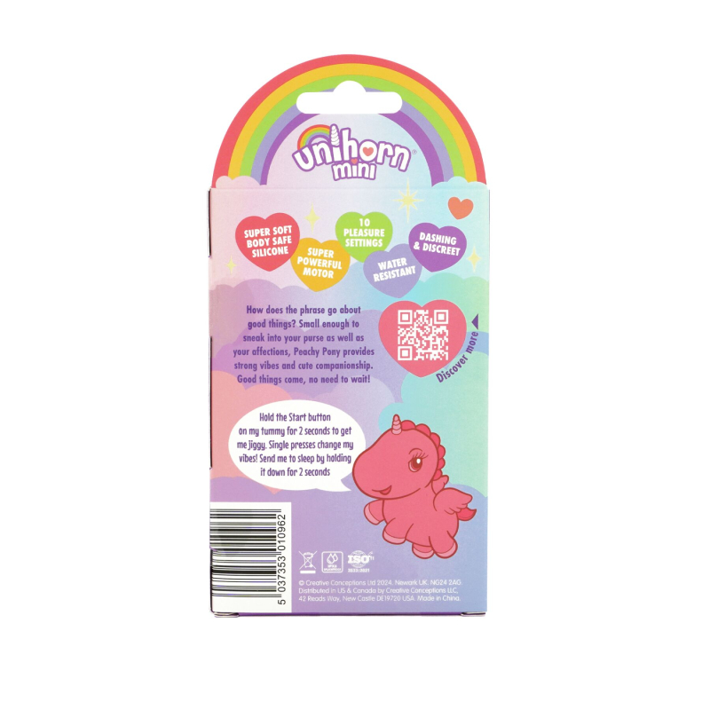 Вібратор-брелок міні-єдиноріжка для клітора Unihorn Mini Peachy Pony, персикового кольору