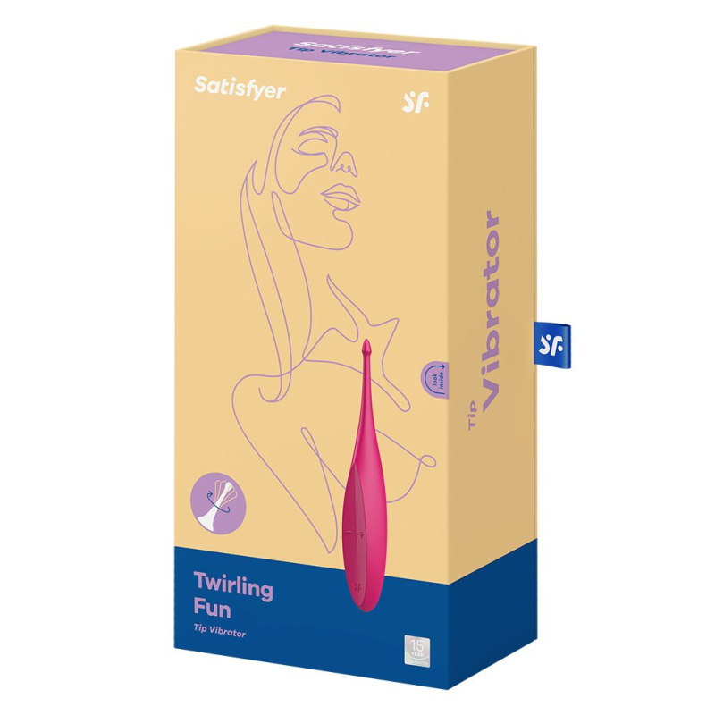 Вібратор для клітора – Satisfyer Twirling Fun Magenta – 5 рівнів інтенсивності, 7 ритмічних малюнків, водозахист