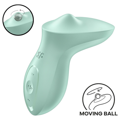 Вибратор для клитора с перловой стимуляцией – Satisfyer Exciterrr Mint – 10 вибро режимов + 13 движений жемчужины
