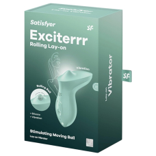 Вібратор для клітора з перлинною стимуляцією – Satisfyer Exciterrr Mint – 10 вібро режимів + 13 рухів перлини