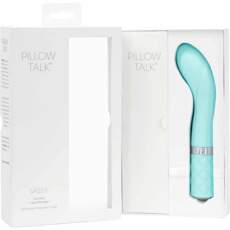 Вібратор для точки G – Pillow Talk Sassy Teal з кристалом Swarovski, у розкішній подарунковій упаковці