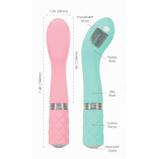 Вібратор для точки G – Pillow Talk Sassy Teal з кристалом Swarovski, у розкішній подарунковій упаковці