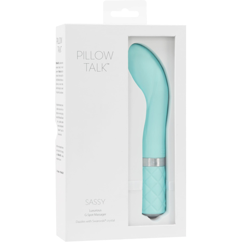 Вібратор для точки G – Pillow Talk Sassy Teal з кристалом Swarovski, у розкішній подарунковій упаковці
