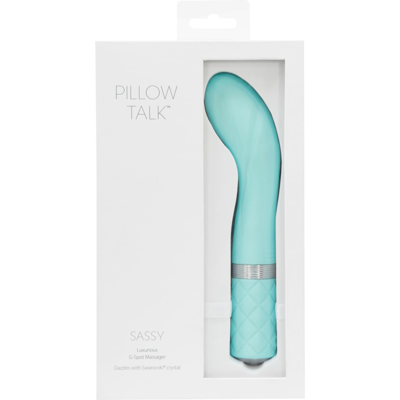 Вібратор для точки G – Pillow Talk Sassy Teal з кристалом Swarovski, у розкішній подарунковій упаковці