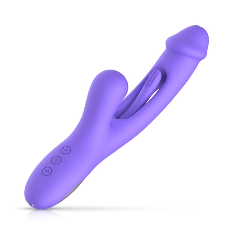 Вібратор-кролик для точки G та клітора Good Vibes Only Tess Rabbit Vibrator with G-Spot, фіолетовий