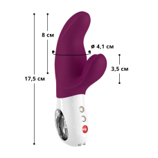 Вібратор-кролик – Fun Factory MISS BI Grape/White – анатомічна форма, 2 мотори