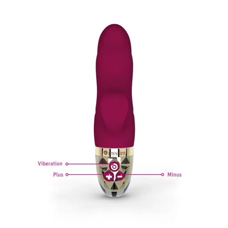 Вібратор-кролик – Mystim Hop Hop Bob Fuchsia – потужний мотор, 8 режимів + 5 рівнів інтенсивності, гнучкий стовбур
