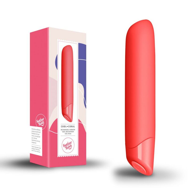 Вібратор – SugarBoo Cool Coral – 10 рівнів інтенсивності, водозахист
