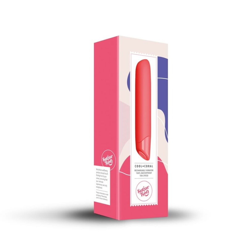 Вібратор – SugarBoo Cool Coral – 10 рівнів інтенсивності, водозахист