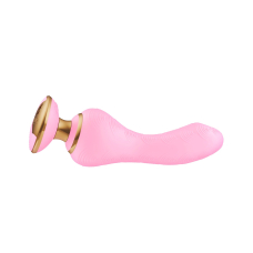 Вібратор точки G з гнучким текстурованим стовбуром – Shunga Sanya Light Pink – 10 режимів + 5 інтенсивності