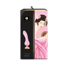 Вібратор точки G з гнучким текстурованим стовбуром – Shunga Sanya Light Pink – 10 режимів + 5 інтенсивності