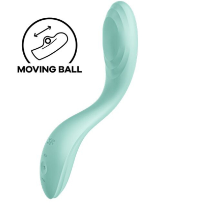 Вібратор з перлинною стимуляцією точки G – Satisfyer Rrrolling Pleasure Mint – 12 вібро-режимів, 7 швидкостей