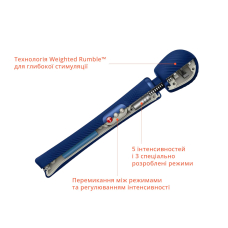 Вібромасажер – Fun Factory VIM Wand Midnight Blue – гнучка головка, багато режимів