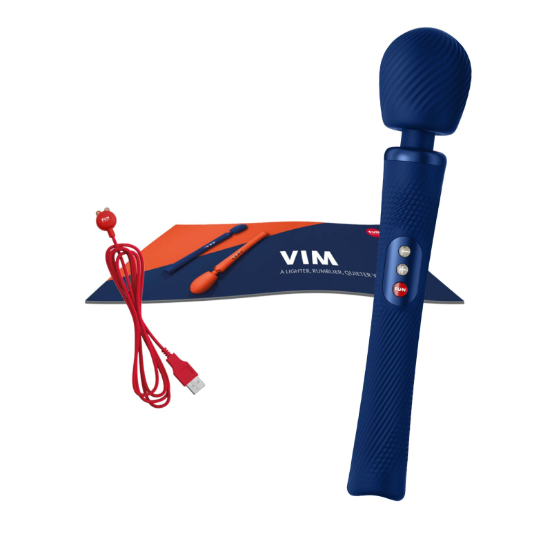 Вібромасажер – Fun Factory VIM Wand Midnight Blue – гнучка головка, багато режимів