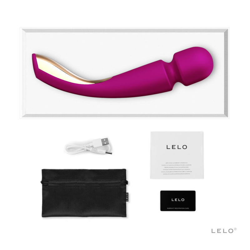 Вибромассажер среднего размера – LELO Smart Wand 2 Medium Deep Rose – 10 уникальных вибро-режимов