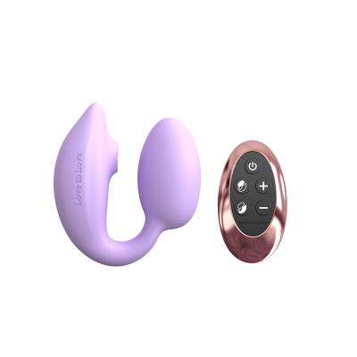 Віброяйце з вакуумною кліторальною стимуляцією – Love To Love Wonderlover VIVA MAUVE