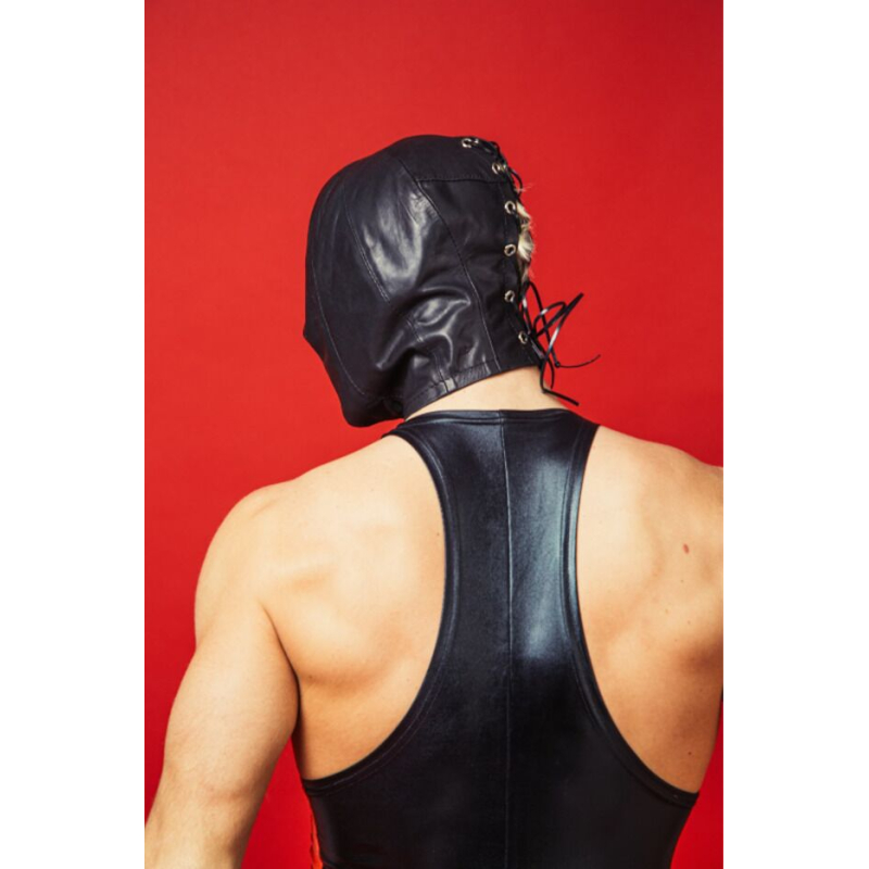 Закритий шкіряний капюшон D&A Deprivation mask Leather