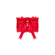 Ажурна підв’язка Obsessive Amor Cherris garter, червоний