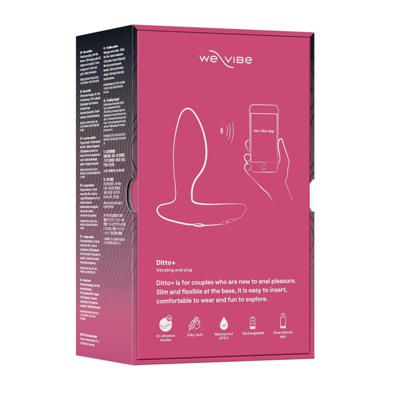Анальная смарт-вибропробка We-Vibe Ditto+ Cosmic Pink с пультом ДК