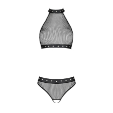 Білизна з відкритим доступом Passion MOONLIGHT SET 2XL/3XL Чорний, топ, стрінги