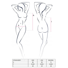 Боді монокіні з глибоким декольте Passion OTAVIA BODY L/XL, чорний колір