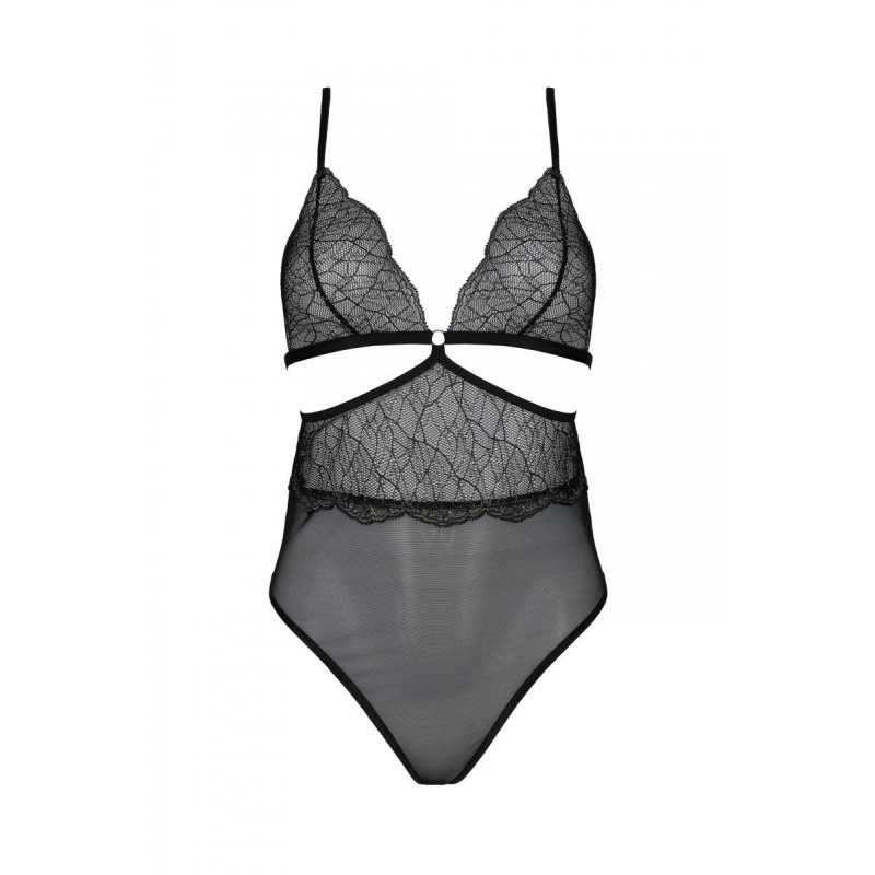 Боді Passion AMBERLY BODY Чорний, S/M, відкрита спина, низ стрінги