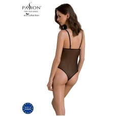 Боді Passion KERRIA BODY Чорний, S/M, з високими вирізами та верхом балконет