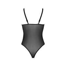 Боді Passion KERRIA BODY Чорний, S/M, з високими вирізами та верхом балконет