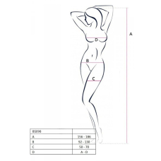 Бодістокінг з крилами Passion BS098 One Size, червоний, середня сітка, відкритий доступ
