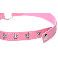 Чокер Master Series Kinky Kitty Ring Slim Choker – Pink