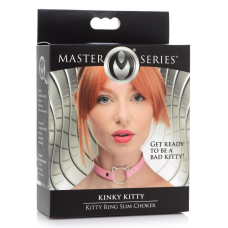 Чокер Master Series Kinky Kitty Ring Slim Choker – Pink