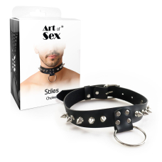 Чоловічий чокер з шипами Art of Sex – Stiles Leather and Spikes