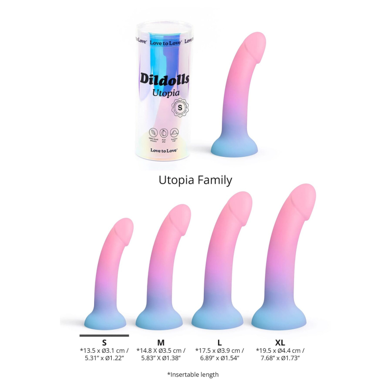 Дилдо на присосці Love To Love Dildolls Utopia S – ультрам’який, 13.5 см