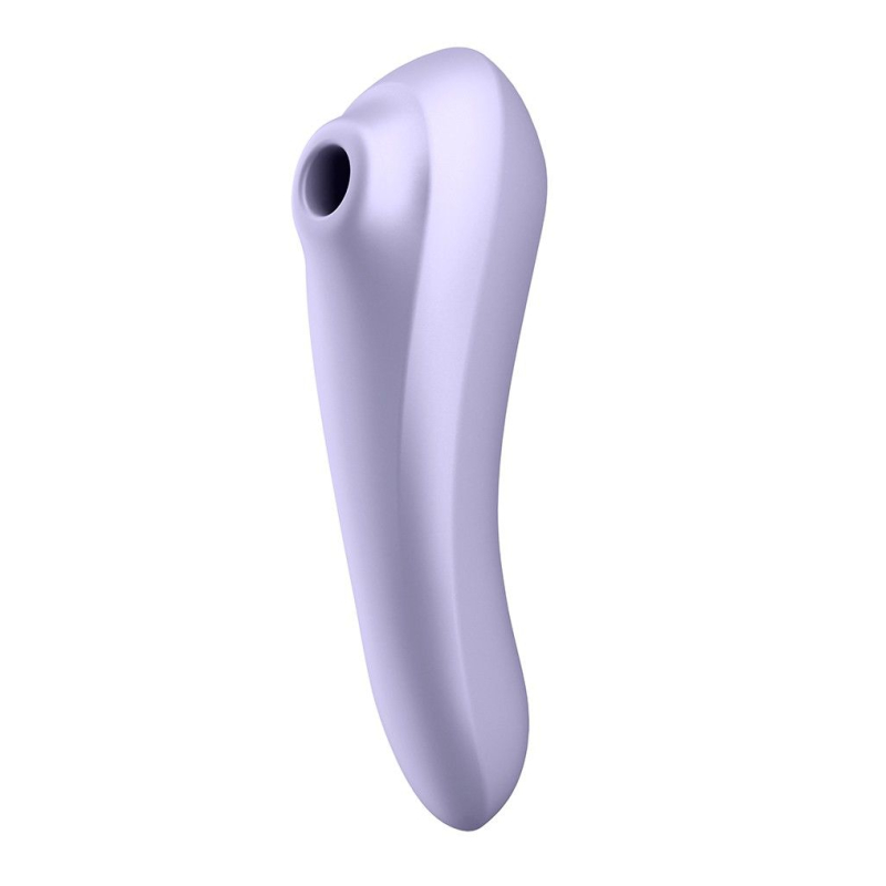 Дистанційний смарт вібратор + вакуумний стимулятор Satisfyer Dual Pleasure Mauve – керування з телефона на відстані