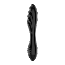 Двосторонній скляний дилдо Satisfyer Dazzling Crystal 1 Black, дуже міцний, без стопера, довжина 18.4 см