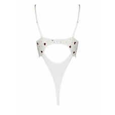 Эротическое боди с рисунком Passion LOVELIA BODY S/M, белый