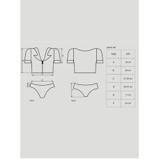 Еротичний костюм поліцейського Obsessive Police set S/M, чорний колір, топ, шорти, кепка, пояс, портупея