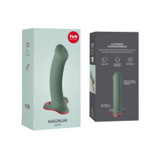 Фалоімітатор Fun Factory MAGNUM, оливковий, дуже гнучкий, довжина 18.3 см, діам. 3.7 см