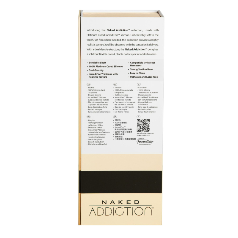 Фаллоимитатор Naked Addiction Dual Density Bendable Dildo Vanilla, длина 22.8 см, вибропуля в подарок