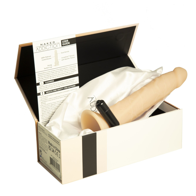 Фаллоимитатор Naked Addiction Dual Density Bendable Dildo Vanilla, длина 22.8 см, вибропуля в подарок