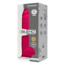 Великий двошаровий фалоімітатор SilexD Kingston Pink, силікон + Silexpan, довжина 38 см, діам. 7 см