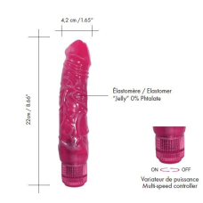 Фалоімітатор з вібрацією Dorcel Jelly Boy, TPE, діам. 4.2 см, довжина 22 см