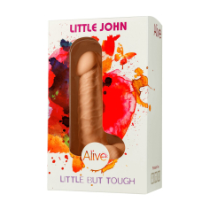Фалоімітатор з присоскою Alive Little John, довжина 14.6 см, діам. 3.5 см, ПВХ, об’ємна головка