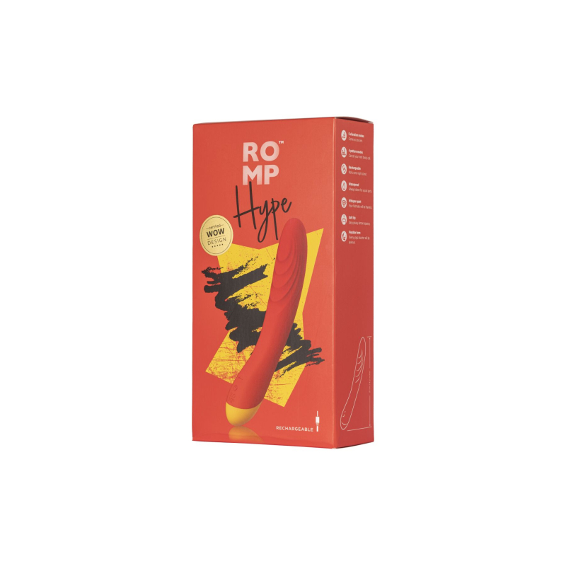Гнучкий вібратор для точки G та клітора – Romp Hype – 10 варіантів стимуляції, дуже м’яка головка