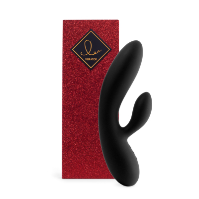 Гибкий вибратор-кролик с двумя мощными моторами FeelzToys Lea Rabbit Black – 48 комбинаций вибраций