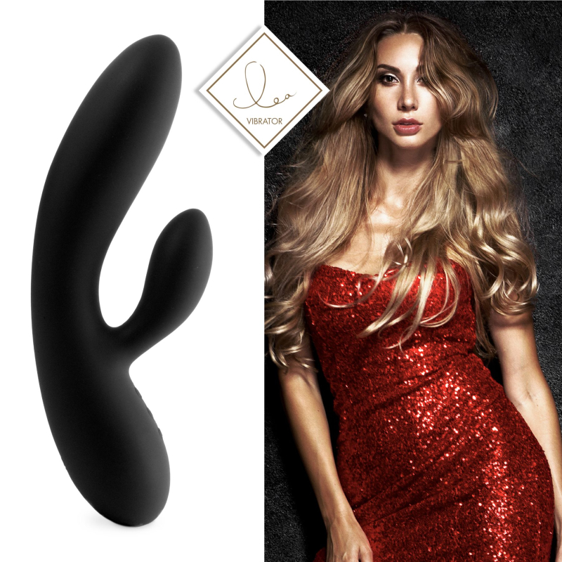 Гнучкий вібратор-кролик з двома потужними моторами FeelzToys Lea Rabbit Black – 48 комбінацій вібрацій