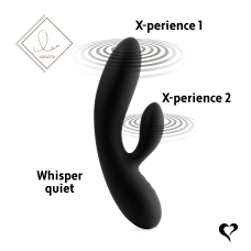 Гнучкий вібратор-кролик з двома потужними моторами FeelzToys Lea Rabbit Black – 48 комбінацій вібрацій